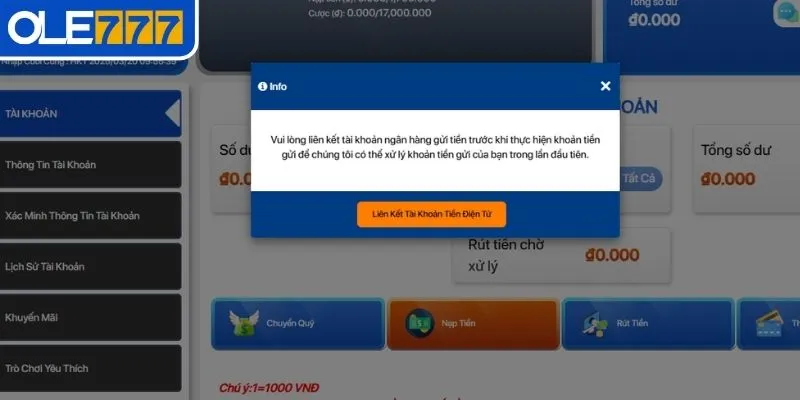 Cùng nắm bắt những điều kiện quan trọng khi nạp tiền OLE777 