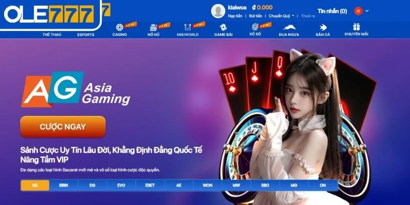 Điểm đặc biệt hấp dẫn của sảnh casino OLE777  