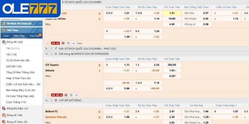 Nắm bắt những loại hình cược